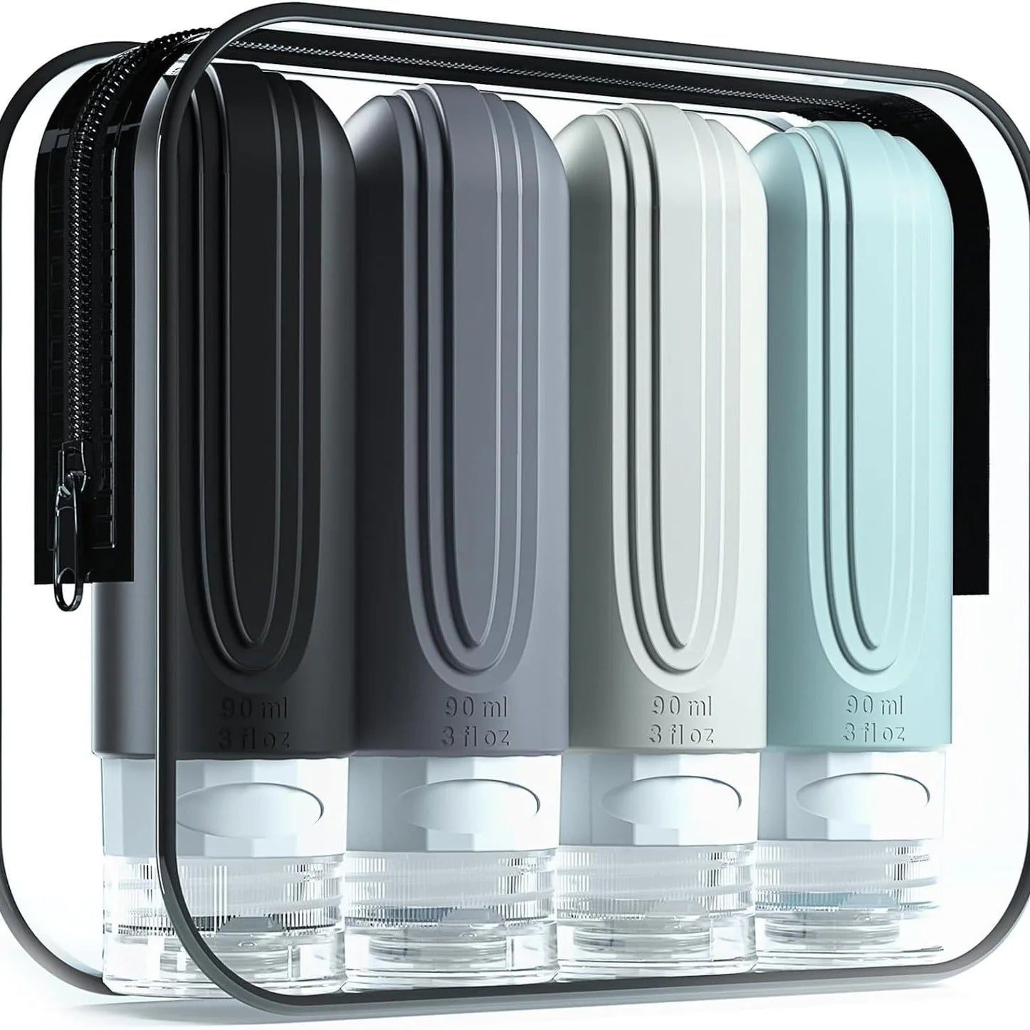 Silicone Travel Cosmetics Bottles with Case