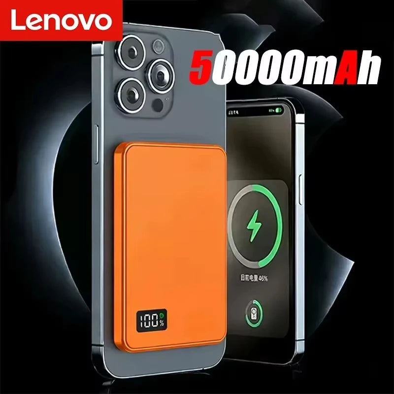Lenovo Magnetic Lightweight Wireless Power Bank Fast Charging Magsafe External Battery - iPhone/Android
