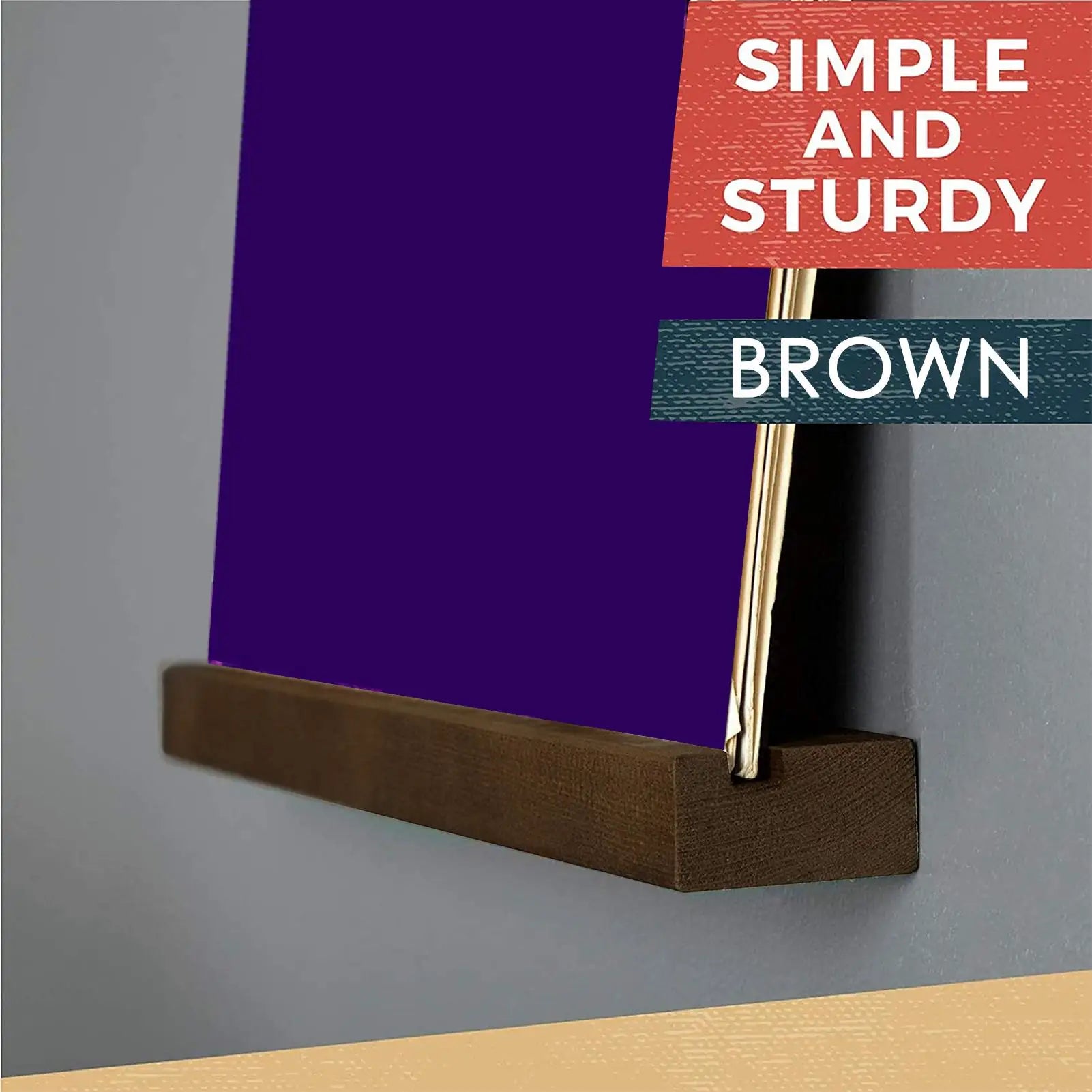Wooden Wall Mount Vinyl Record Holder