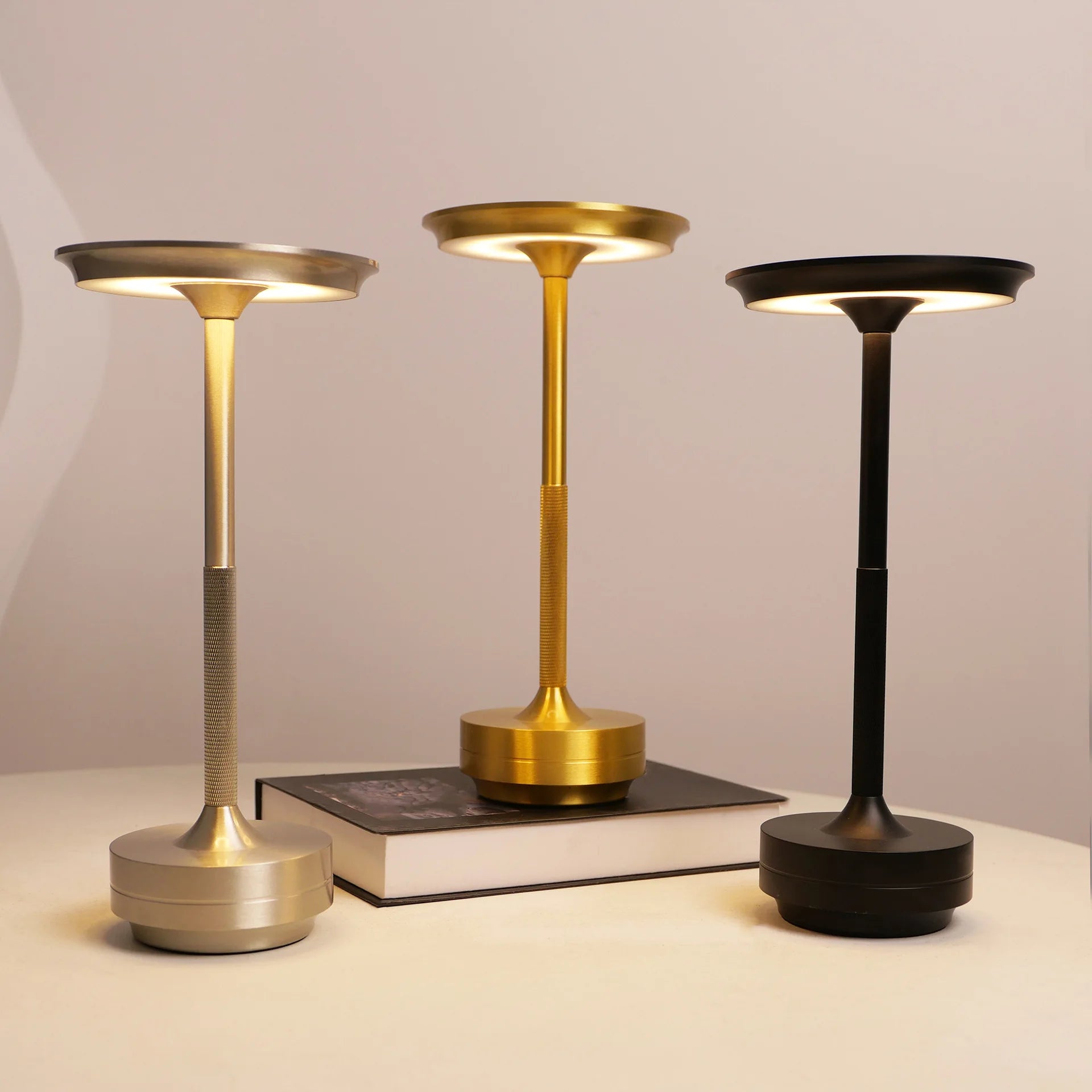 Portable LED Desk Lamp with Touch Response - Rechargeable