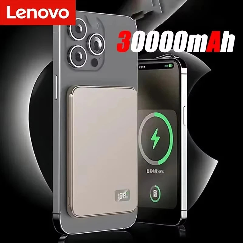 Lenovo Magnetic Lightweight Wireless Power Bank Fast Charging Magsafe External Battery - iPhone/Android