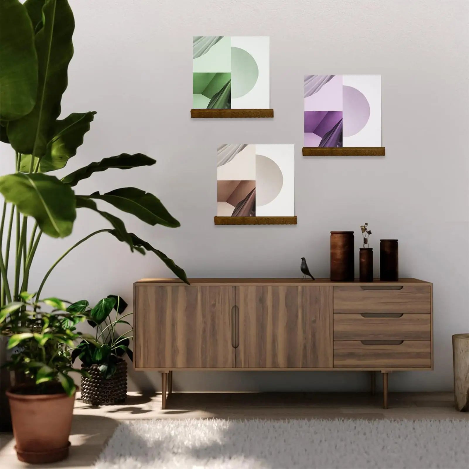 Wooden Wall Mount Vinyl Record Holder