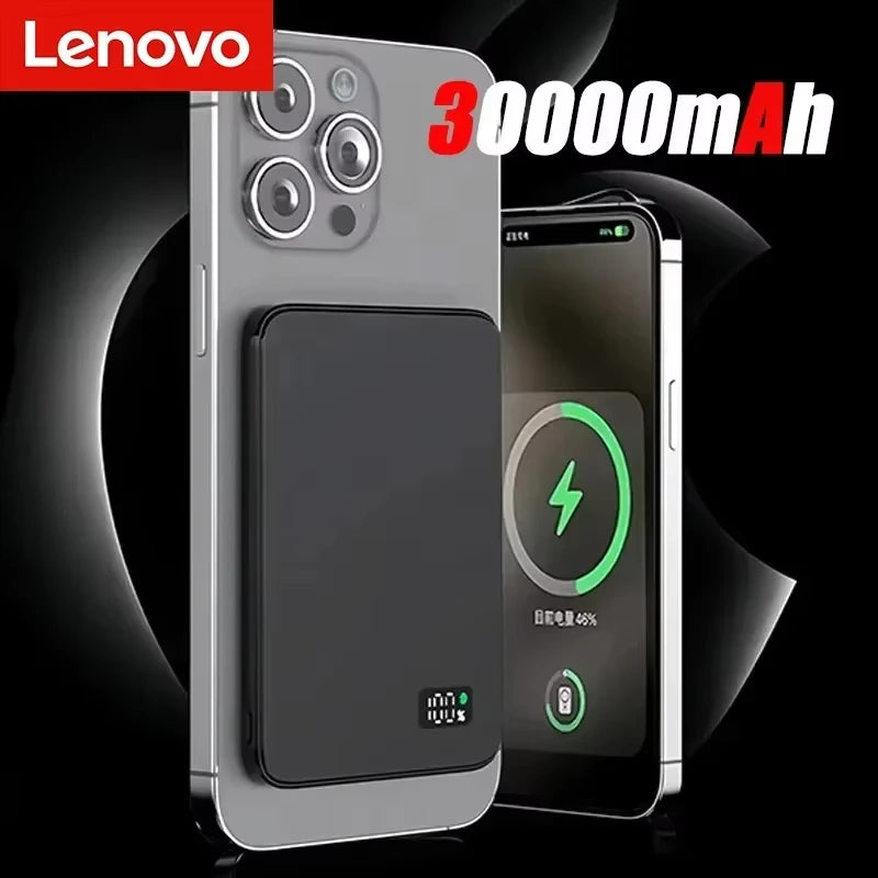Lenovo Magnetic Lightweight Wireless Power Bank Fast Charging Magsafe External Battery - iPhone/Android