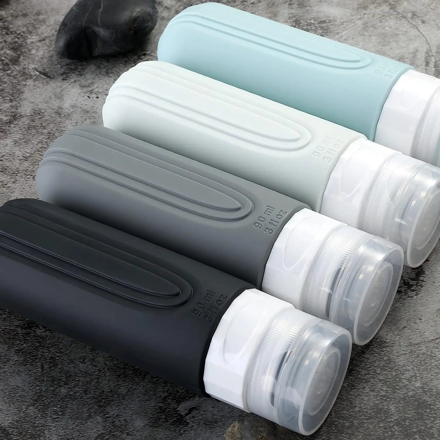 Silicone Travel Cosmetics Bottles with Case