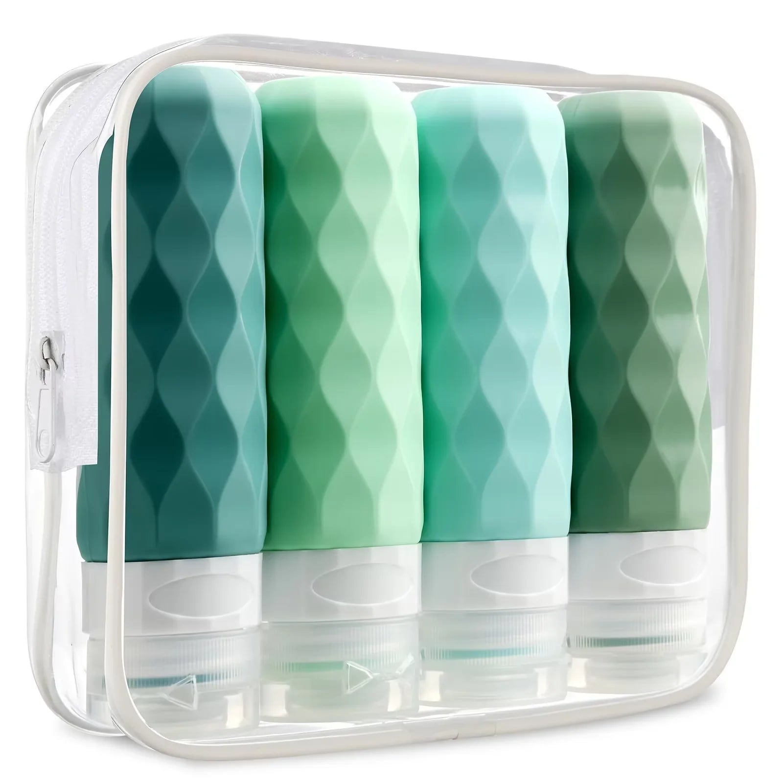 Silicone Travel Cosmetics Bottles with Case