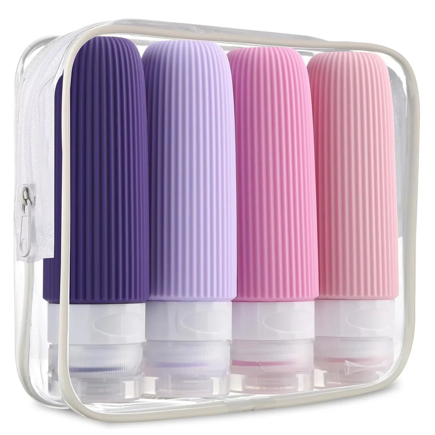 Silicone Travel Cosmetics Bottles with Case