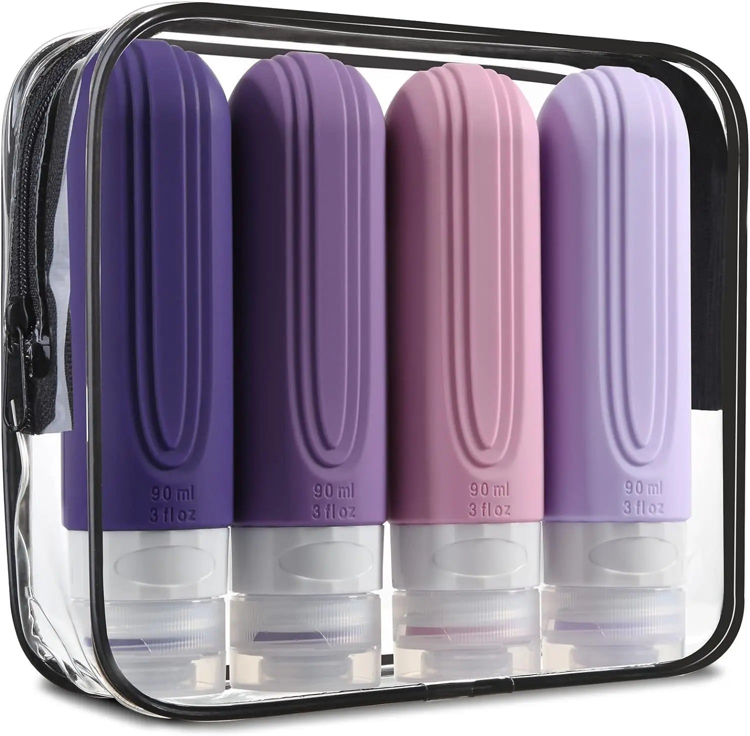 Silicone Travel Cosmetics Bottles with Case